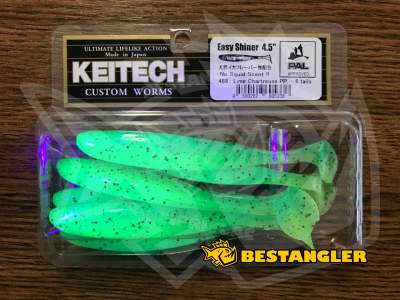 Keitech Easy Shiner 4.5" Lime Chartreuse PP. - #468 - UV