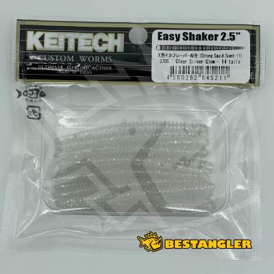 Keitech Easy Shaker 2.5" Clear Silver Glow - #370