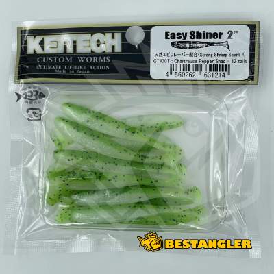 Keitech Easy Shiner 2" Chartreuse Pepper Shad - CT#30