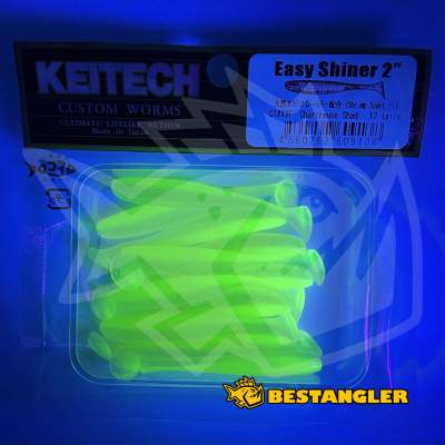 Keitech Easy Shiner 2" Chartreuse Shad - CT#13 - UV