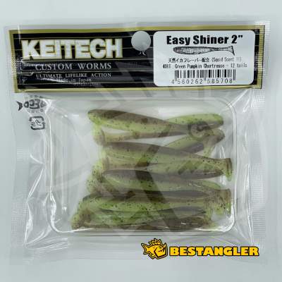 Keitech Easy Shiner 2" Green Pumpkin Chartreuse - #401