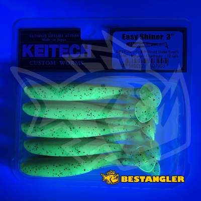 Keitech Easy Shiner 3" Motoroil / Chartreuse - CT#14 - UV