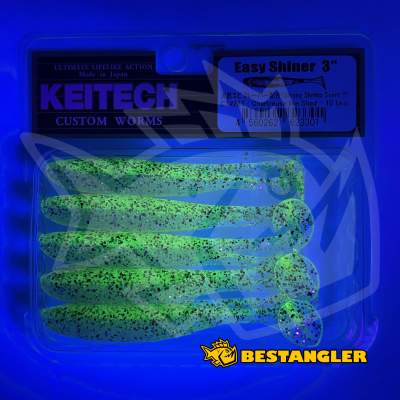 Keitech Easy Shiner 3" Chartreuse Ice Shad - CT#28 - UV